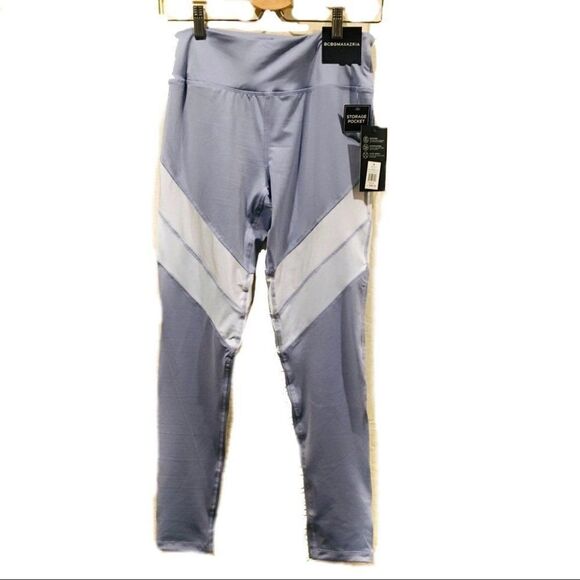 BCBGMAXAZRIA Light blue/ gray Color block Leggings Med - Picture 1 of 8